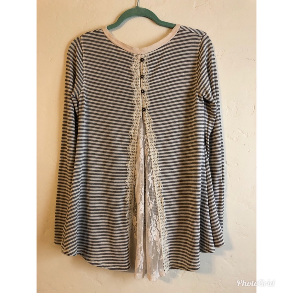 lace backed blouse
